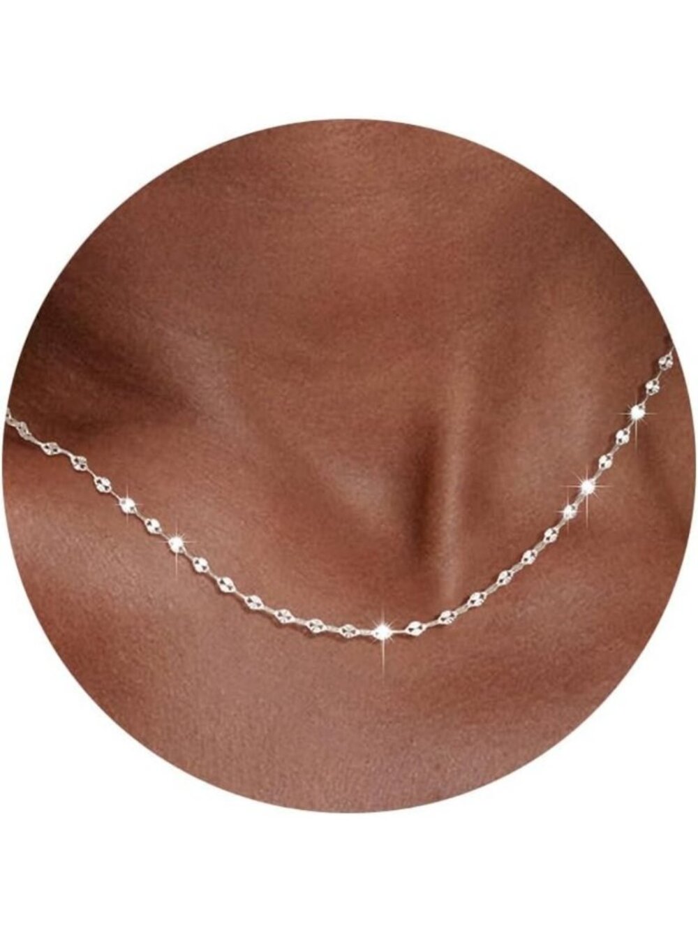 925 Sterling Silver Lip Link Chain Necklace for Women - Elegant & Stylish